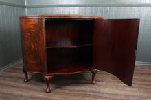 Load image into Gallery viewer, English Flame Mahogany Serpentine Cabinet c.1900