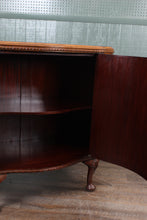 Load image into Gallery viewer, English Flame Mahogany Serpentine Cabinet c.1900