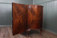Load image into Gallery viewer, English Flame Mahogany Serpentine Cabinet c.1900