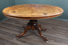 Load image into Gallery viewer, English Burl Walnut Loo Table c.1880