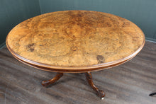 Load image into Gallery viewer, English Burl Walnut Loo Table c.1880
