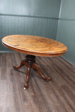 Load image into Gallery viewer, English Burl Walnut Loo Table c.1880