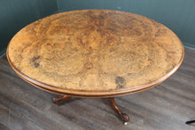 Load image into Gallery viewer, English Burl Walnut Loo Table c.1880