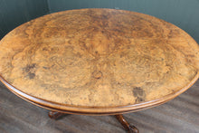 Load image into Gallery viewer, English Burl Walnut Loo Table c.1880