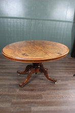 Load image into Gallery viewer, English Burl Walnut Loo Table c.1880