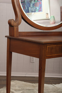 English Inlaid Mahogany Dressing Table c.1920