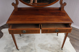 English Inlaid Mahogany Dressing Table c.1920