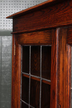 Load image into Gallery viewer, English Oak Leaded Glass Bookcase c.1900