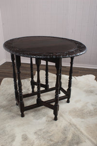 English Carved Oak Occasional Table c.1900