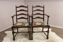 Load image into Gallery viewer, English Oak Pair of Captains Chairs