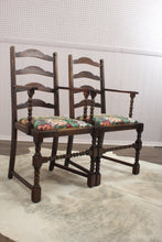 Load image into Gallery viewer, English Oak Pair of Captains Chairs