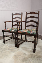 Load image into Gallery viewer, English Oak Pair of Captains Chairs