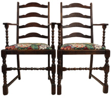 Load image into Gallery viewer, English Oak Pair of Captains Chairs