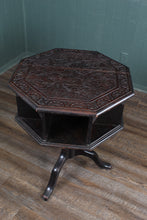 Load image into Gallery viewer, English Carved Oak Revolving Bookcase c.1900