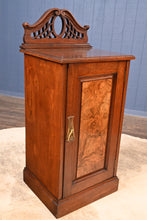 Load image into Gallery viewer, English Burl Walnut Bedside Cabinet c.1900 - The Barn Antiques
