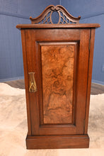 Load image into Gallery viewer, English Burl Walnut Bedside Cabinet c.1900 - The Barn Antiques