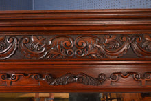 Load image into Gallery viewer, Carved Solid Mahogany English Mirrored Sever c.1900 - The Barn Antiques