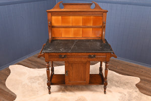 Victorian English Oak Washstand c.1900 - The Barn Antiques