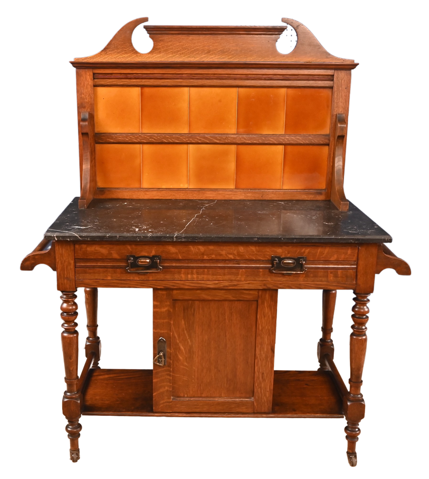 Victorian English Oak Washstand c.1900 - The Barn Antiques