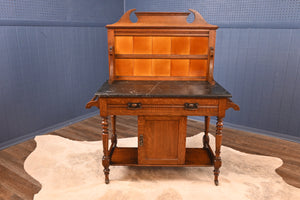 Victorian English Oak Washstand c.1900 - The Barn Antiques