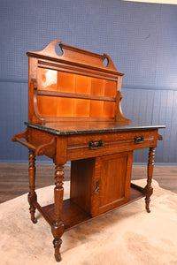 Victorian English Oak Washstand c.1900 - The Barn Antiques