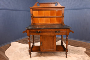 Victorian English Oak Washstand c.1900 - The Barn Antiques