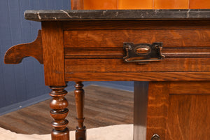 Victorian English Oak Washstand c.1900 - The Barn Antiques