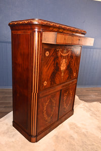 Inlaid Mahogany French Escritoire c.1840 - The Barn Antiques