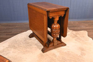 English Oak Dropleaf Table c.1940 - The Barn Antiques