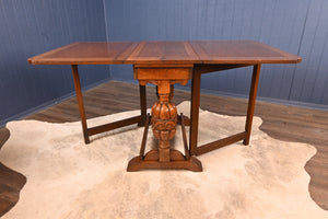 English Oak Dropleaf Table c.1940 - The Barn Antiques