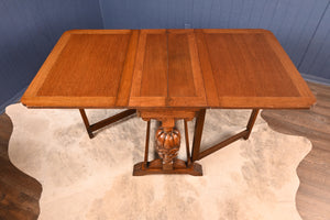 English Oak Dropleaf Table c.1940 - The Barn Antiques