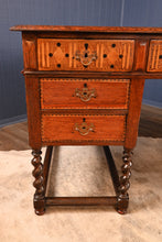 Load image into Gallery viewer, English Arts and Crafts Inlaid Oak Desk c.1900 - The Barn Antiques