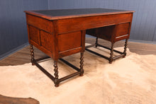 Load image into Gallery viewer, English Arts and Crafts Inlaid Oak Desk c.1900 - The Barn Antiques