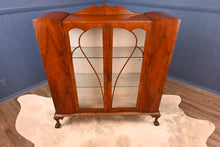 Load image into Gallery viewer, English Walnut Display Cabinet c.1910 - The Barn Antiques