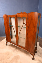 Load image into Gallery viewer, English Walnut Display Cabinet c.1910 - The Barn Antiques