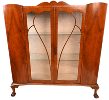 Load image into Gallery viewer, English Walnut Display Cabinet c.1910 - The Barn Antiques