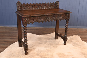 English Carved Oak Hall Table c.1890 - The Barn Antiques