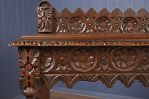 English Carved Oak Hall Table c.1890 - The Barn Antiques