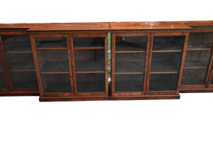 English Burl Walnut Bookcases c.1890 - The Barn Antiques