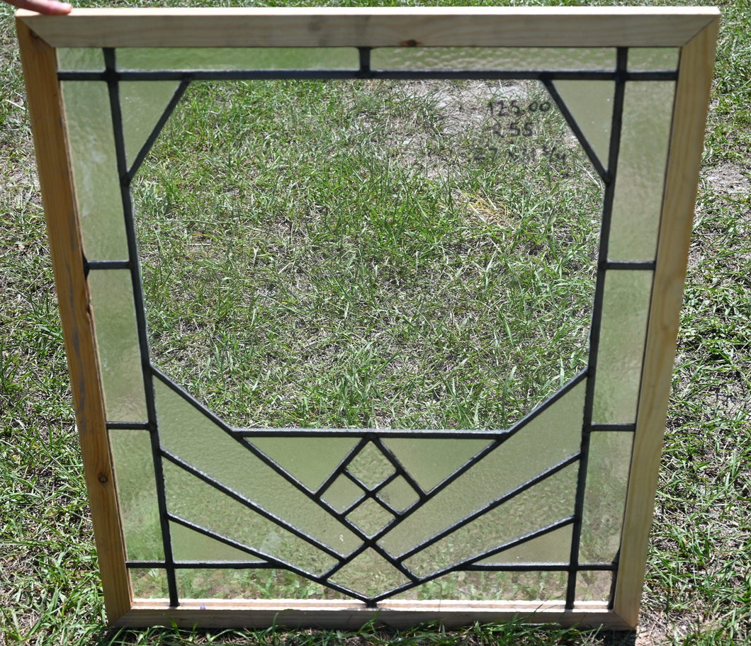 Antique English Stained Glass in Shipping Frame - The Barn Antiques