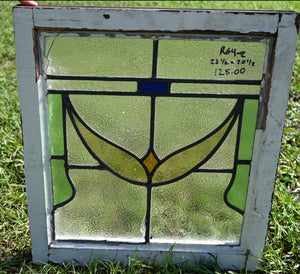 Antique English Stained Glass in Original Frame - The Barn Antiques