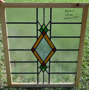 Antique English Stained Glass in Shipping Frame - The Barn Antiques