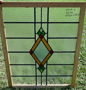 Antique English Stained Glass in Shipping Frame - The Barn Antiques