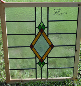 Antique English Stained Glass in Shipping Frame - The Barn Antiques