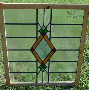 Antique English Stained Glass in Shipping Frame - The Barn Antiques