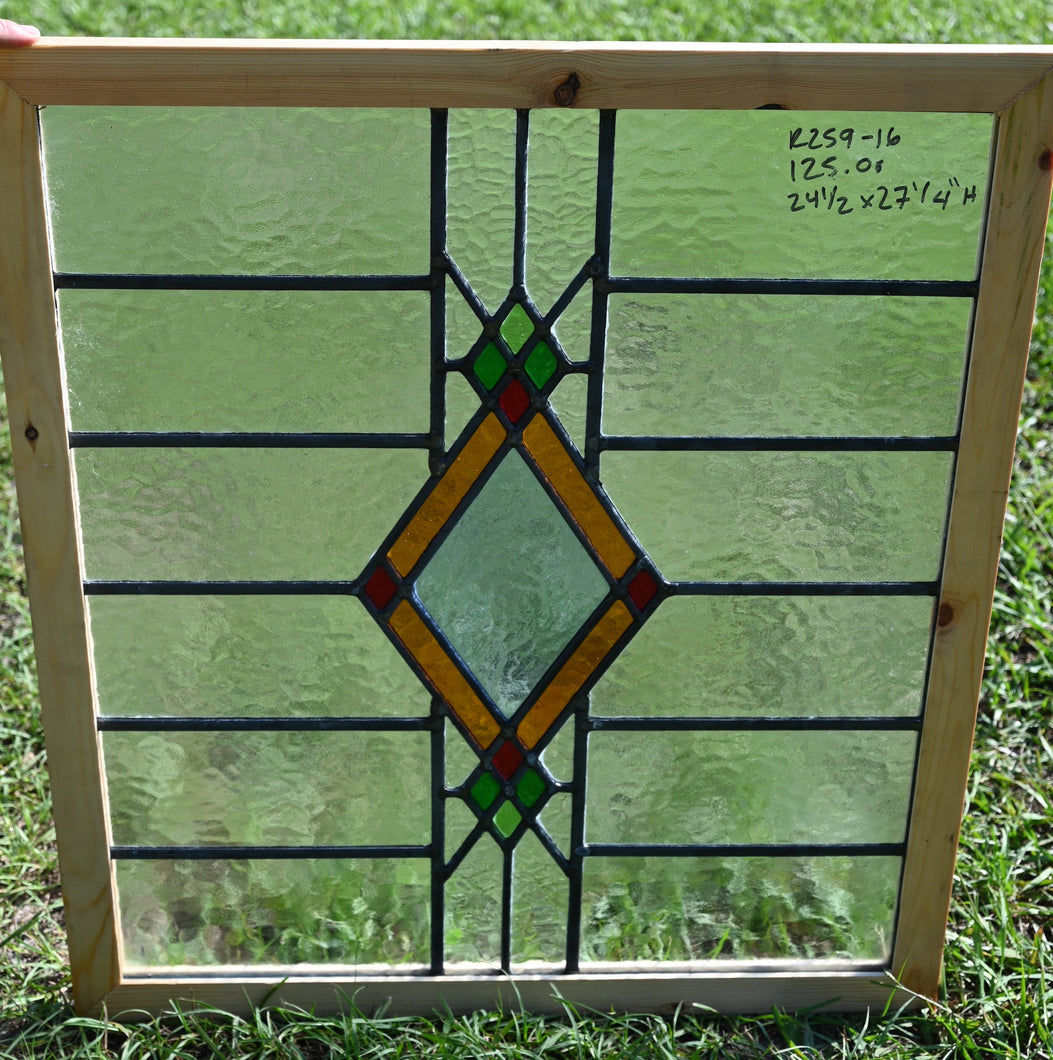 Antique English Stained Glass in Shipping Frame - The Barn Antiques