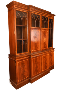 English Walnut Inlaid Cabinet - The Barn Antiques