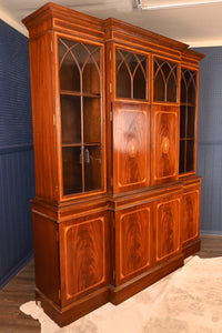 English Walnut Inlaid Cabinet - The Barn Antiques