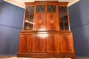 English Walnut Inlaid Cabinet - The Barn Antiques