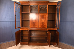 English Walnut Inlaid Cabinet - The Barn Antiques